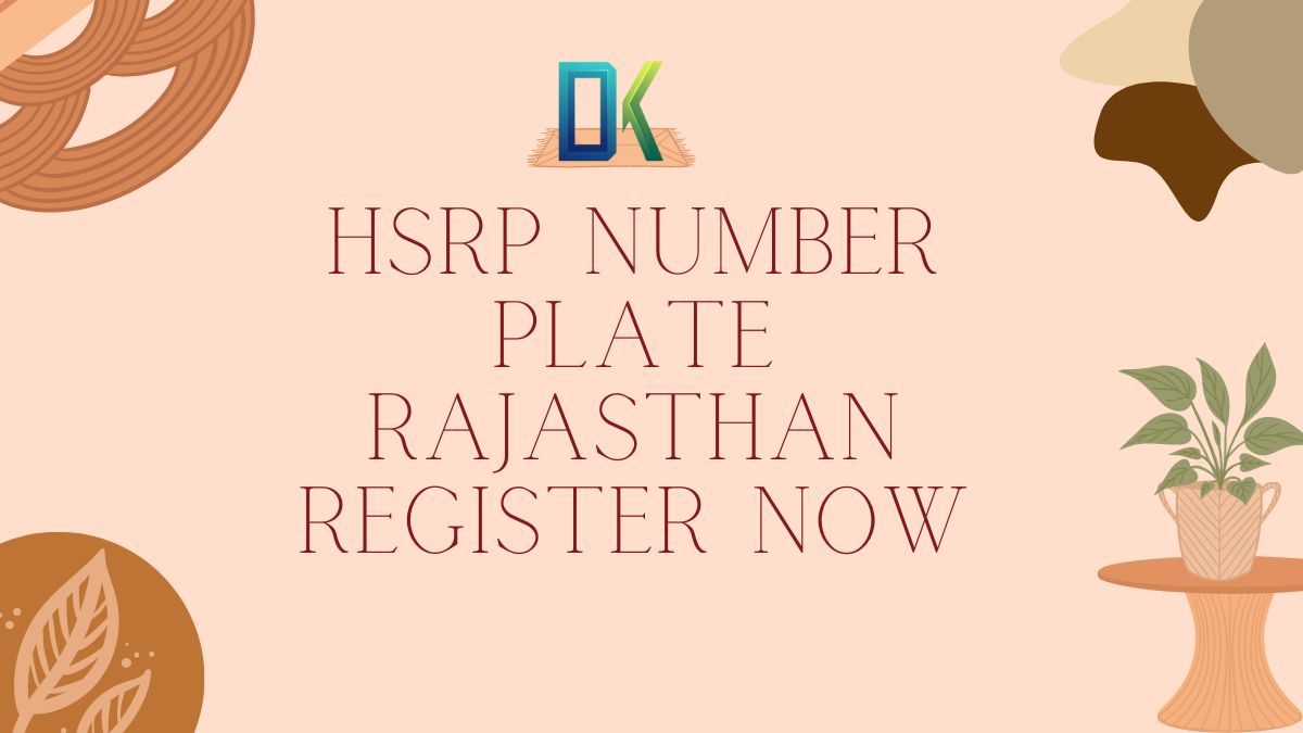 HSRP Number Plate Rajasthan Register now