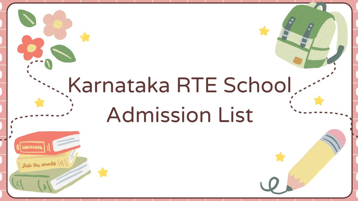 Karnataka RTE School Admission List PDF